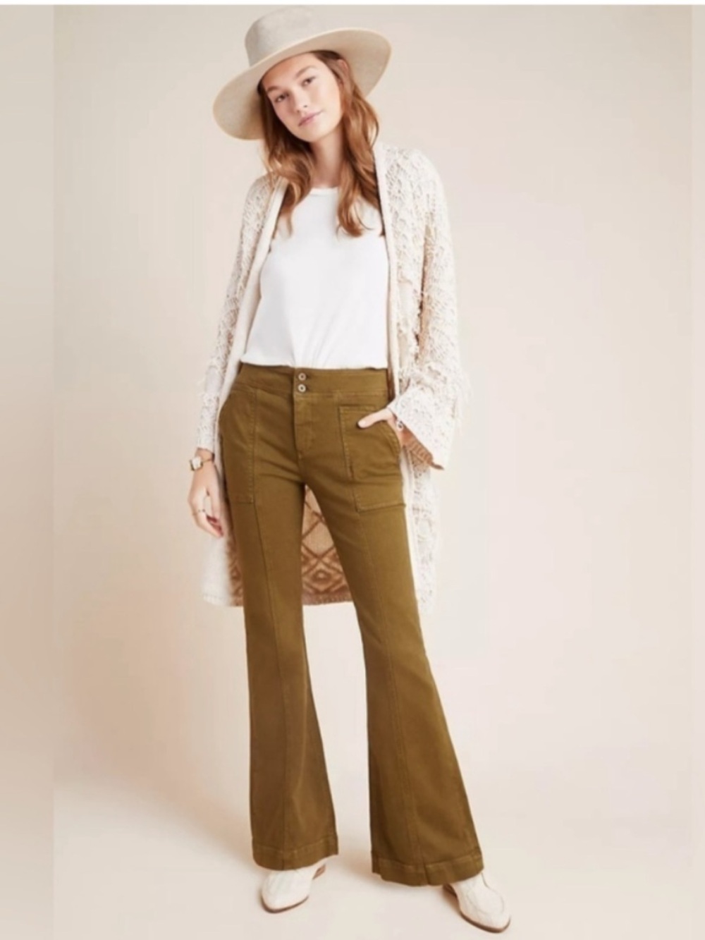 Anthropologie Pilcro And The Letterpress High Rise Trouser Bootcut Jeans